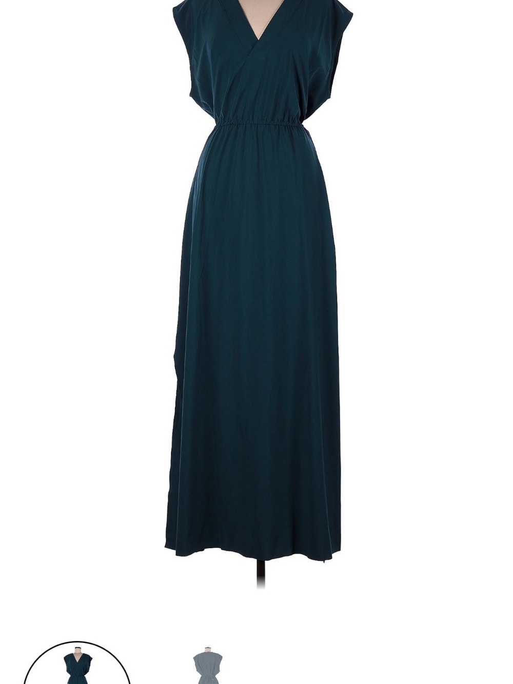 Athleta Teal V-Neck Maxi Dress